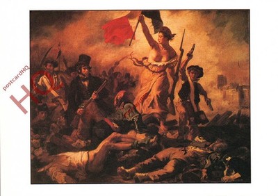 Ansichtskarte: - Eugene Delacroix, Freiheit führt das Volk