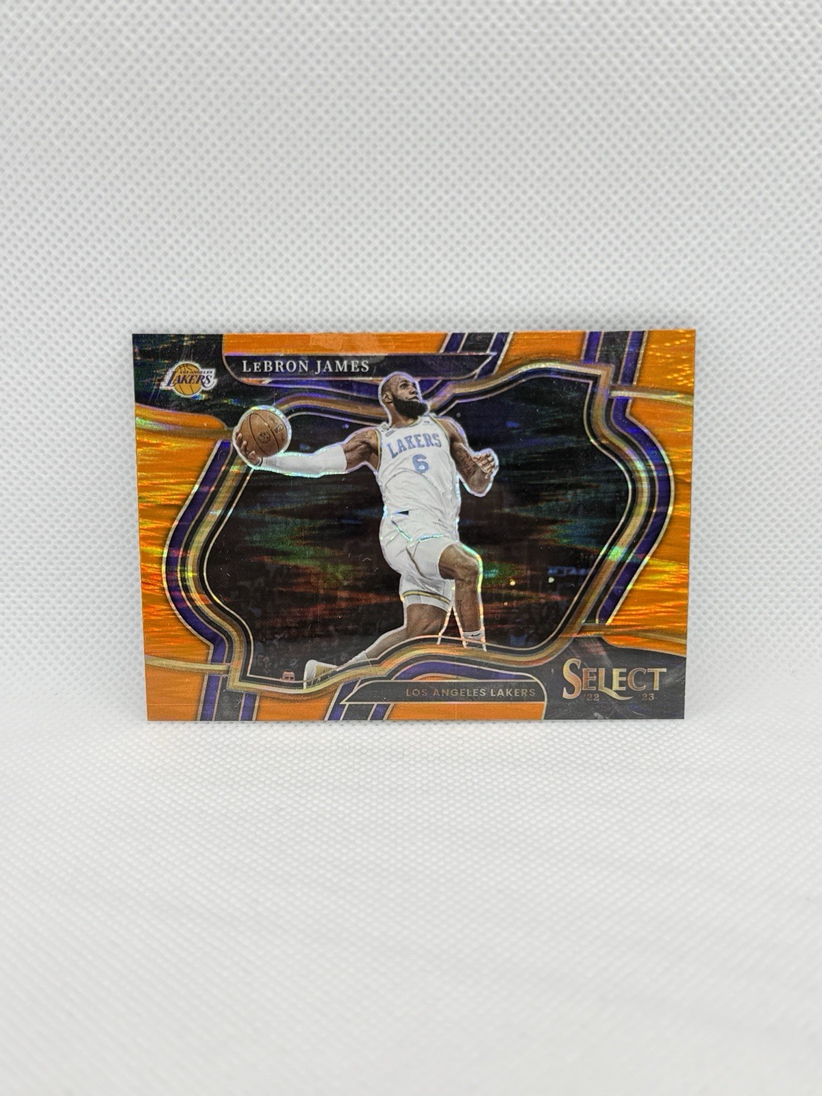 2022-23 Panini Select LeBron James Courtside Orange Flash Prizm SP PSA 10