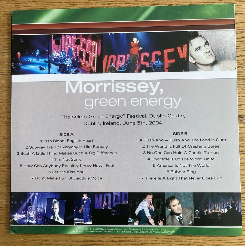 Morrissey - Green Energy Rare Vinyl LP - Image 2 of 3