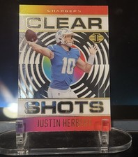 Justin Herbert 2021 Panini Illusions Clear Shots #CS-1 Los Angeles Chargers