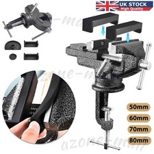 50/60/70/80 mm Mini Clamp On Swivel Base Baby Bench Vice Tabletop Workbench Desk