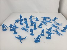 Unbranded 30 Vintage Blue Plastic Police Officers Soldiers Army War Figures