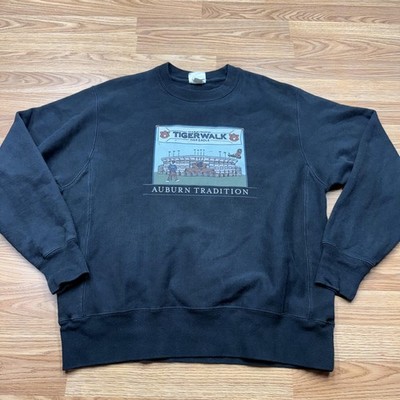 Auburn Tigers Sweatshirt Mens Large Black NCAA Football Champion Reverse Weave