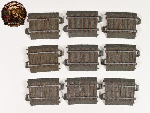 Märklin H0 - Gebogenes C-Gleis R2=437,5 mm 9 Stk. - Art. 24208 ohne OVP - H 826 | Condition: Gebraucht
