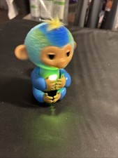 WowWee Fingerlings Interactive Two Tone Monkey In Blue Tested