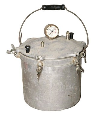 Vintage National Pressure Cooker Canner 12 Qt Aluminum MCM - Fair - w/extras