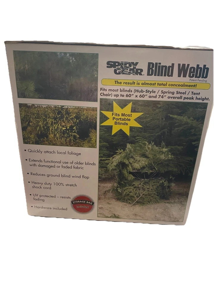 Spidy Gear Hunter's Blind Webb Covercraft BLW1001 Fits Most Deer Turkey Duck New - Image 3 of 4