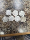 Lot of 7  90% silver  Dimes 1940,1947,1050,1951, 1964(3)