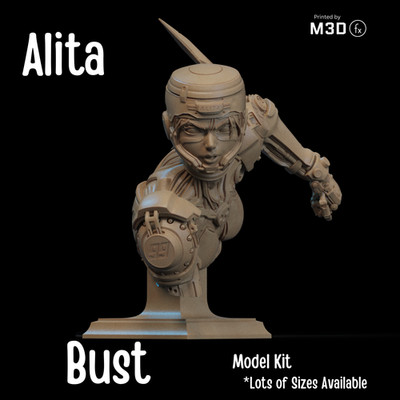 ALITA - Resin Büste Bausatz 1:6 1:9 Maßstab 1:12 unbemalt unmontiert Modell CA3D