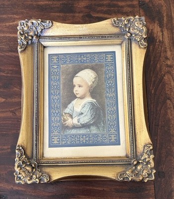 Vintage  Baby Stuart  Litho Art Print By Anthony Van Dyck; 7.25 x9.25  Frame