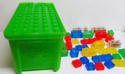 Soft Blocks Aufbewahrungsbox Jelly Blox mit 30 Sensorische Bausteine,