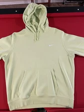 Nike Sportswear Swoosh Club Fleece Hoodie XL Sweatshirt Lime Green Mens
