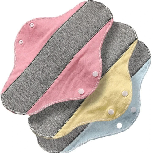4Pcs Reusable Panty Liner Nursing Pad for Women Washable Menstrual Cloth Pads