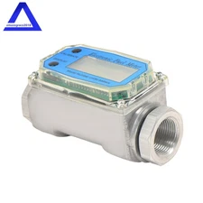 High Precision 1 Inch Digital Flow Meter 2.6-26 GPM for Liquid Flow Measurement