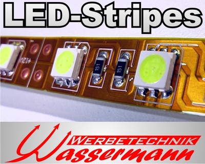SMD LED Flex-Stripes, Flexband für Leuchtkästen, Glasschilder uvm. MADE IN EU !!