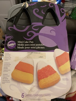 Wilton Halloween Candy Corn Mini Cake Non Stick Quick Release Easy-To-Clean Pan 