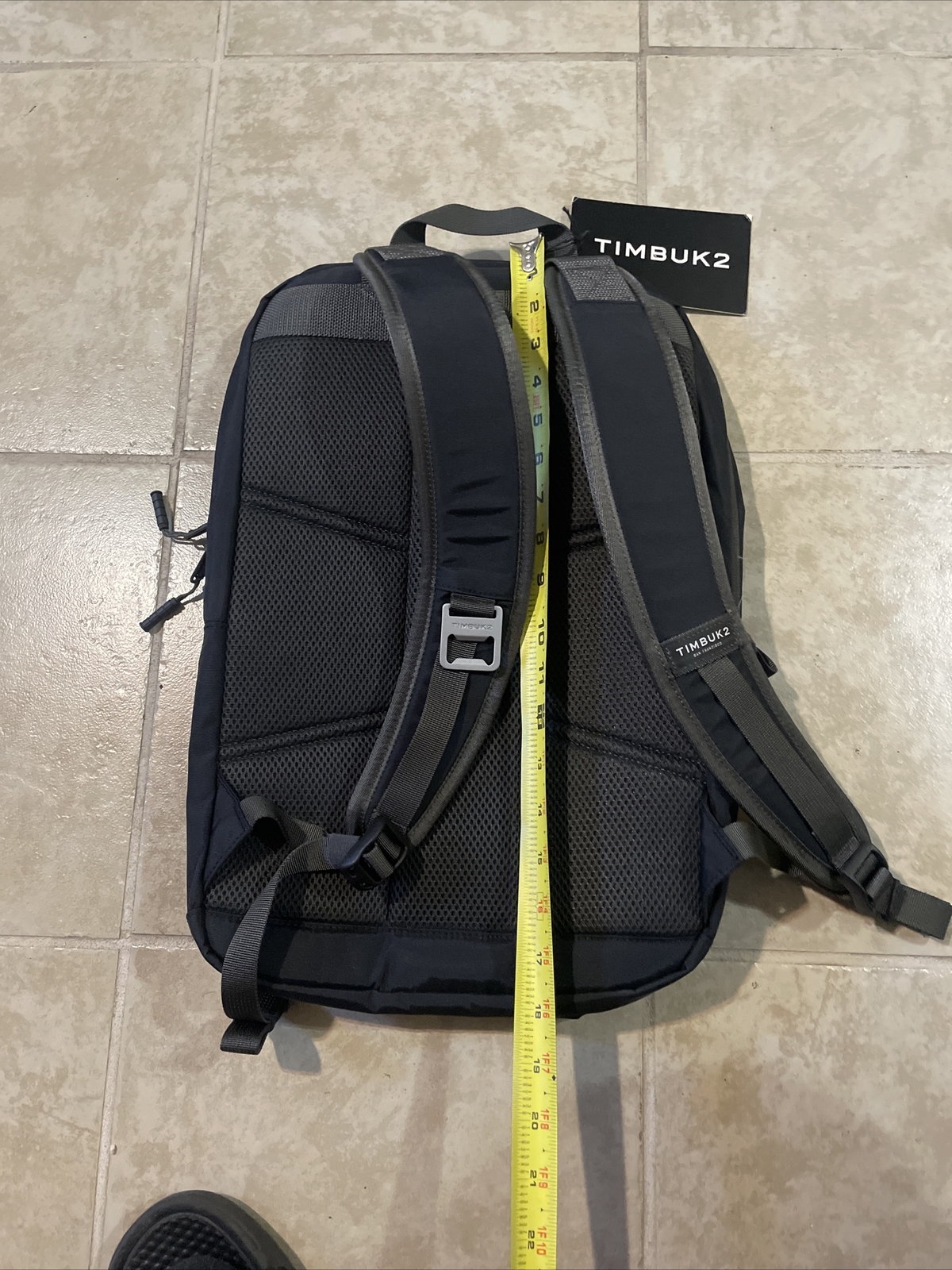 Timbuk2 Parkside OS Backpack School Laptop Work Bag Jet Black twilio PNC NEW