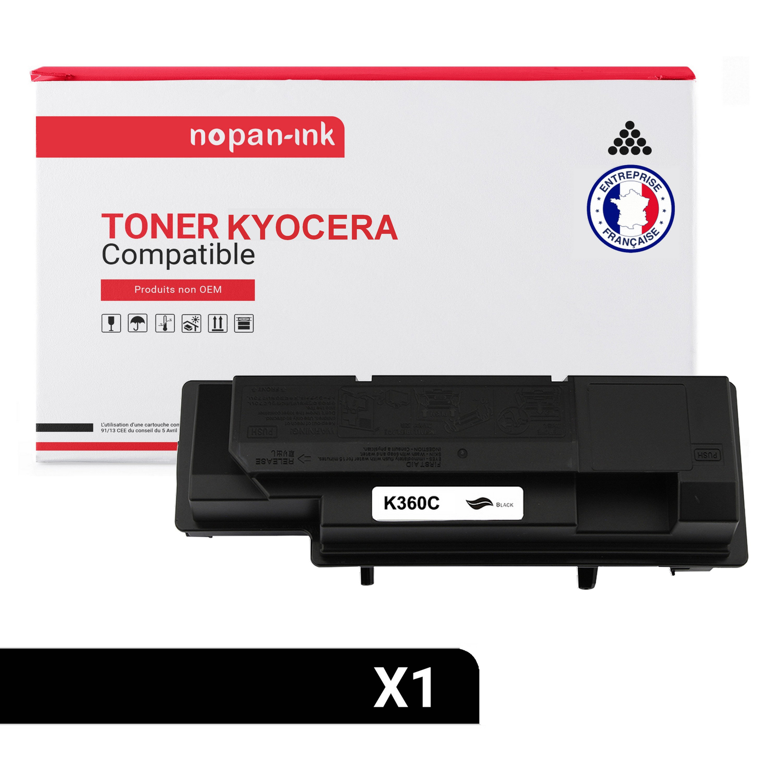 Toner KYOCERA TK360 Noir compatible imprimante laser NOPAN-INK noir