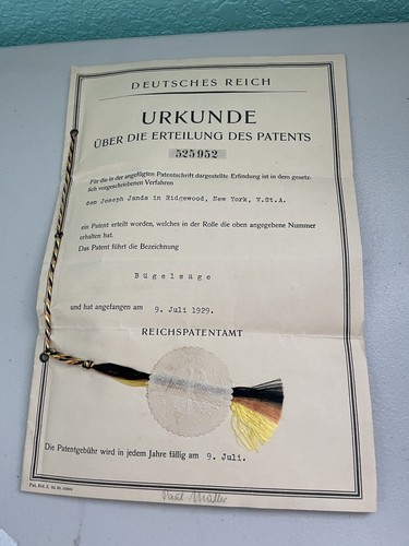 Antique German Patent 1929 The Hacksaw - Imagen 2 de 19