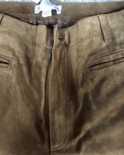 NEW Liz Claiborne High Rise Brown Leather Straight Leg Pants Womens 8 199 NWT