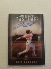 2020 Chronicles America's Pastime Tres Barrera RC #23 Autograph 30/99 Nationals