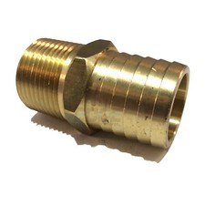 1.25" HOSE BARB X 1"  MALE NPT Brass Pipe Fitting NPT Thread Gas Fuel Water Air