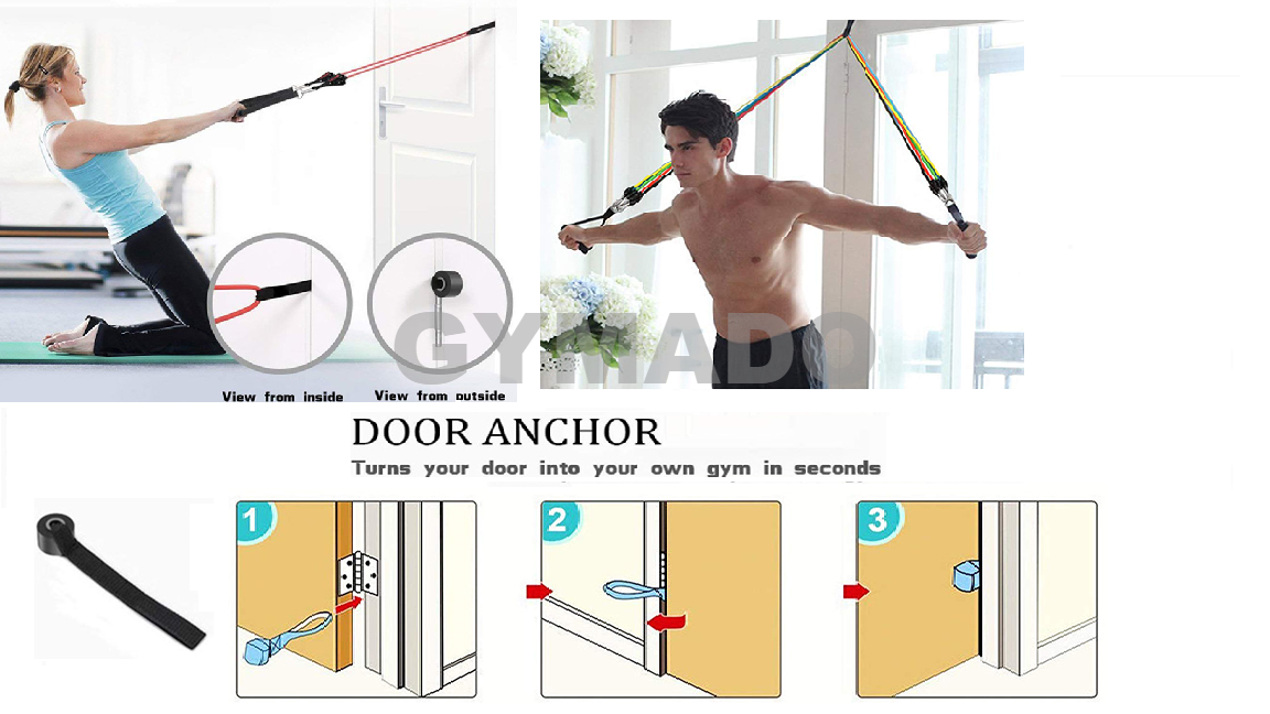 GYMADO Exercise Resistance Bands Set Loop Home Gym Fitness