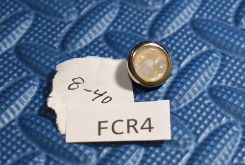 Nickel stem piston top finger press screw button Pearl,8x40, trumpet/cornet #FCR