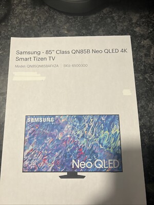 Samsung 85'' Class QN85B Neo QLED 4K Smart Tizen TV. ORIGINAL BOX AND WALL MOUNT