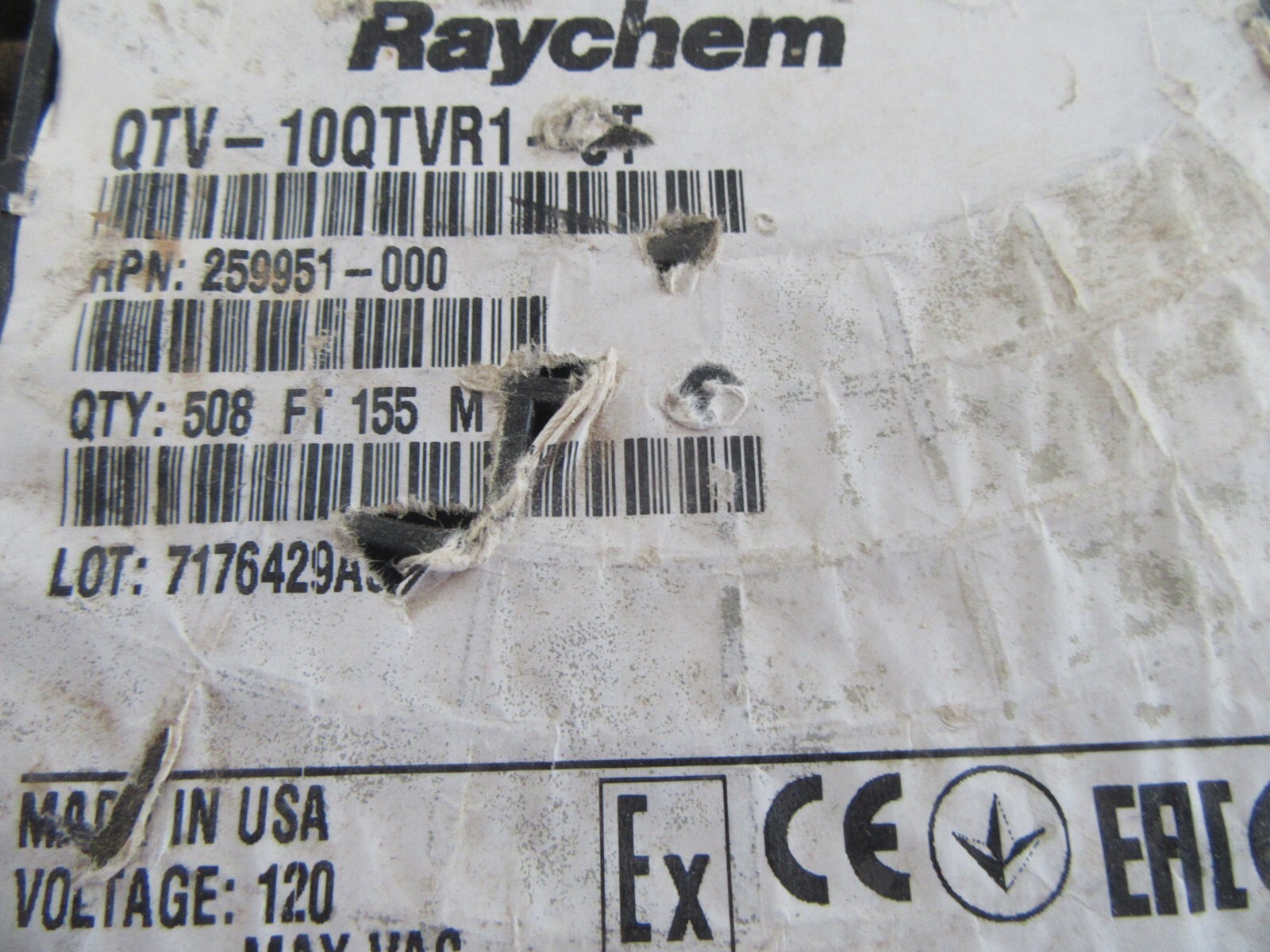 Raychem 10QTVR1-CT Parallel Heating Cable for sale online | eBay
