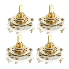 4Pcs 2P3T 2 Pole 3 Position Selectable 1Deck Band Channel Rotary Switch Selector
