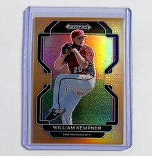 William Kempner 2022 Prizm Draft Picks Orange Numbered /50 Gonzaga SF Giants