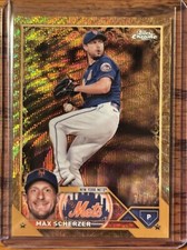 2023 Topps Gilded Gold Wave Refractor #28 Max Scherzer serial #34/75