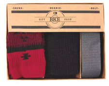 BKE BUCKLE MEN'S SOUTHWEST SOCK-KNIT BEANIE-WOVEN BELT ONE SIZE NEW IN GIFT SET