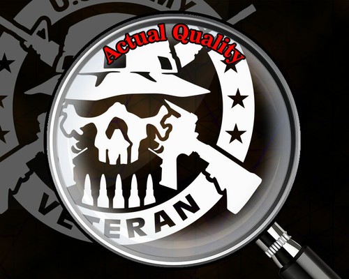 Military Support Decals Veteran Appreciation Vinyl Sticker - 5 Inch Waterproof Decal For Laptop, Car, Window (Made In USA) Bumper Sticker - Foto 2