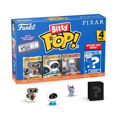 Disney Pixar Bitty POP Collectible Figures 4 Pack Mystery Vinyl Toys