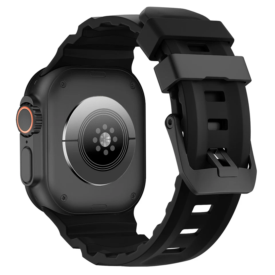 Sports Silicone Wrist Band Trail Strap for Apple Watch Series 42/44/45/46/49mm - Image 2 of 4