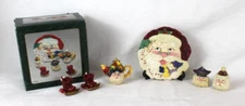 1997 Popular Imports Santa Claus Polystone Resin Miniature Tea Set TS561