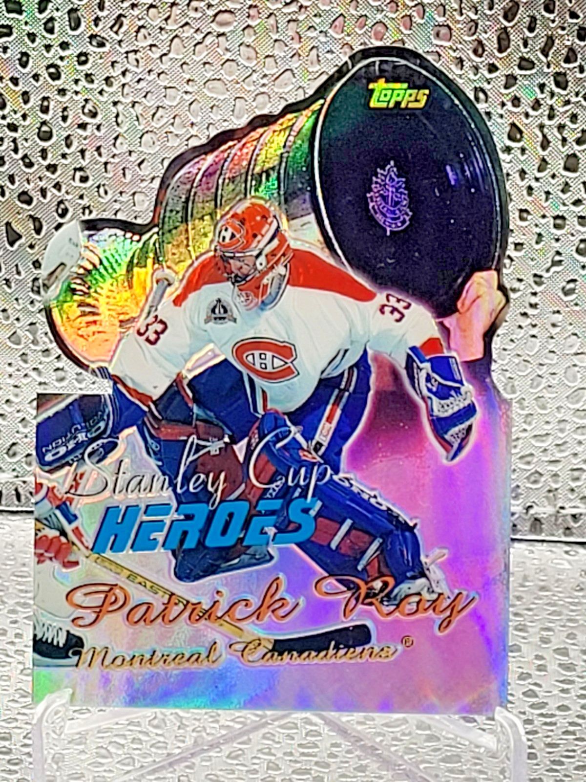 1999-00 Topps Patrick Roy Stanley Cup Heroes Refractor #SC9 (CRIMP SEE PHOTOS)