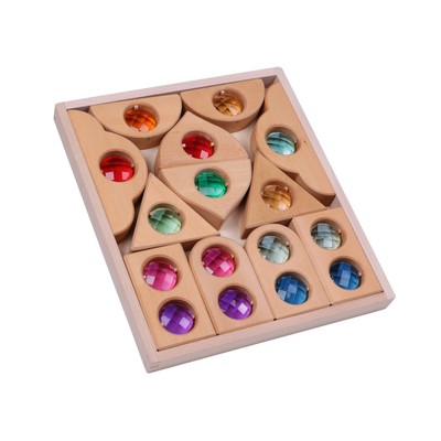 12PCS Acrylic Gem Fairytale Windows Blocks,Translucent Cubes Stacking Toys, S...