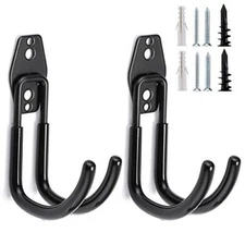2Pack Water Hose Holder with 4 Screws Wall Mount Hose Storage Hook 