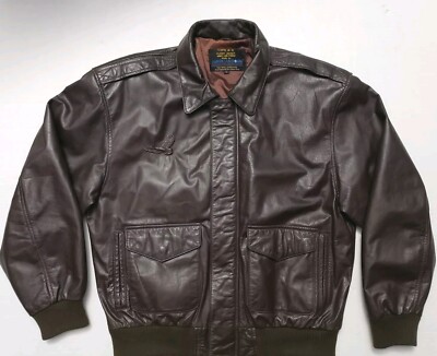 ジャケット・アウター 80s A-2 real leather bomber jacket BOA Vintage American Born Leather Jacket Type A-2 Flight Bomber