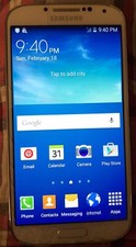 Samsung Galaxy S4 SCH-I545 T-Mobile White 16GB Good Used Broken Glass TRADE IN