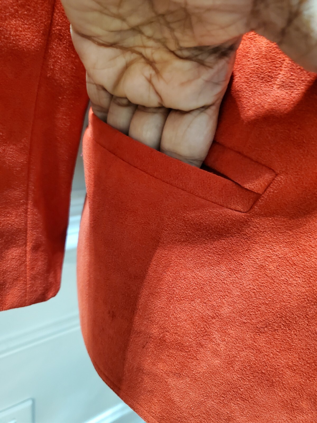 Vintage Count Romi Solid Red Single Breasted Long… - image 4