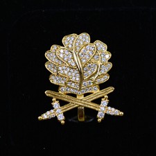 WWII German gold diamond oak leaf sword Knight Medal Top Quality with box