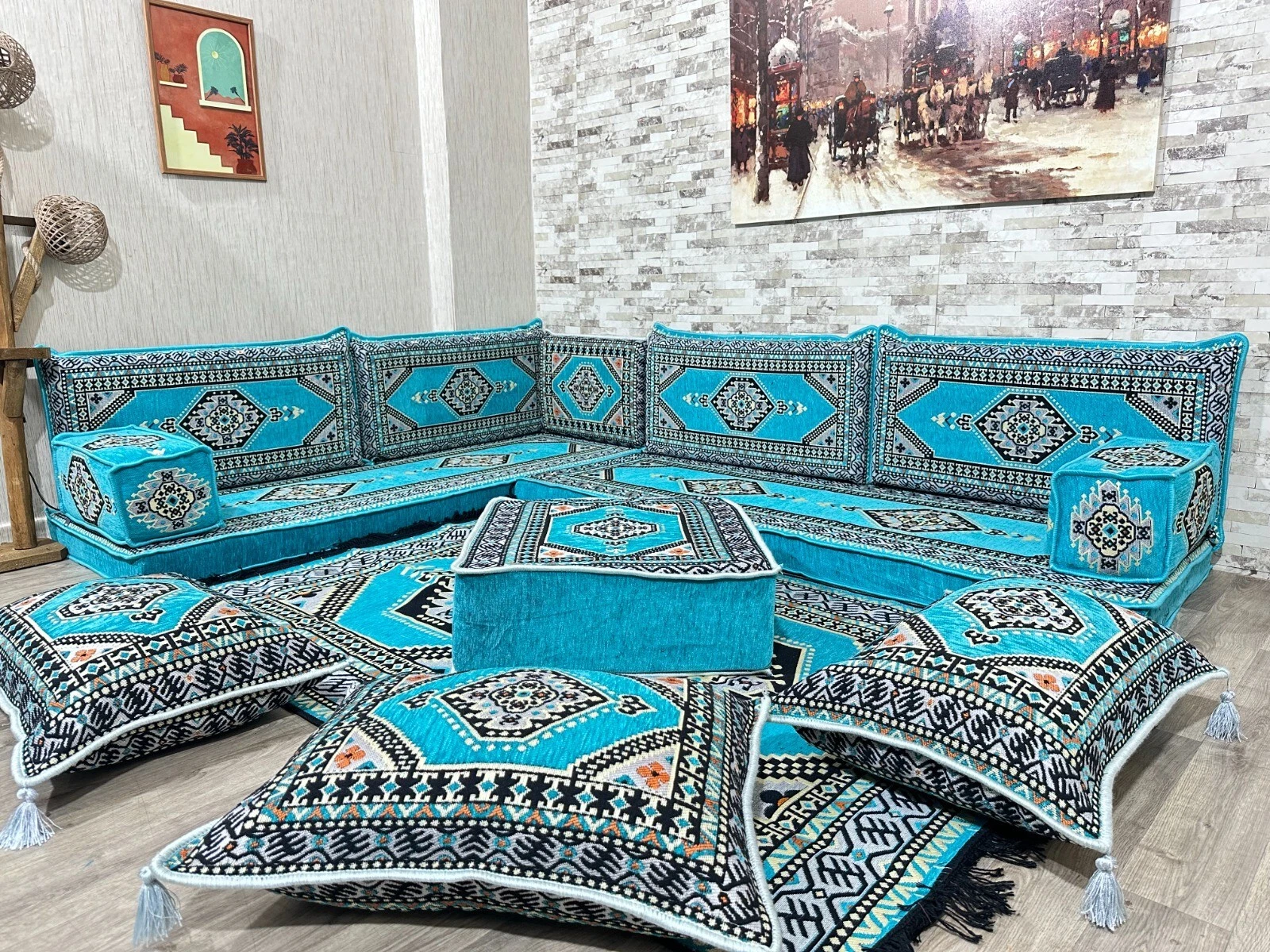 Oriental Seating Area Set, Seating Area, Oriental Sofa, Arabic Corner Majlis
Opens in a new window o