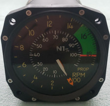 Twin Tach p/n 762-5550 N1 RPM Indicator model 3TE80 ,FOR AIRCRAFT