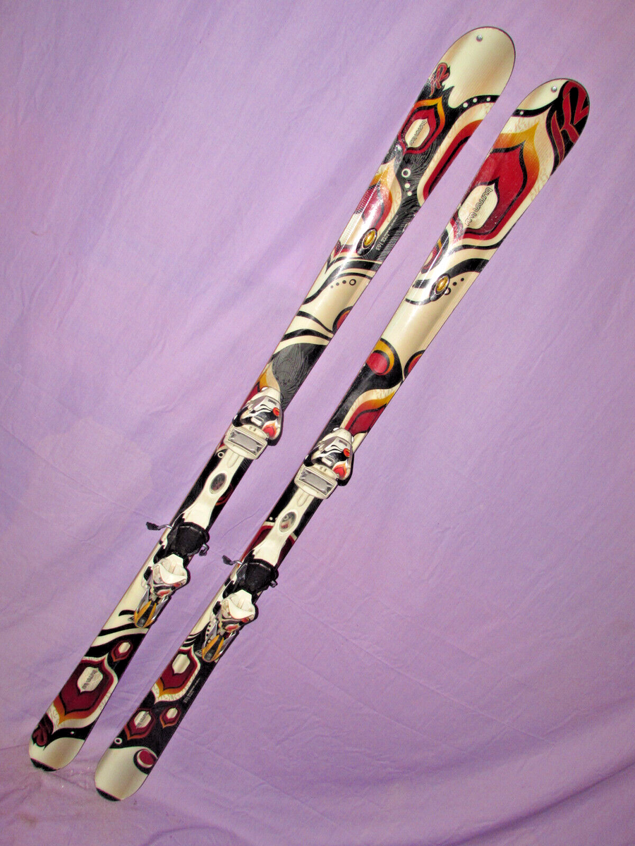 K2 Burnin' Luv T:Nine T9 Women's Skis 163cm w/ Marker TC 11.0 adj