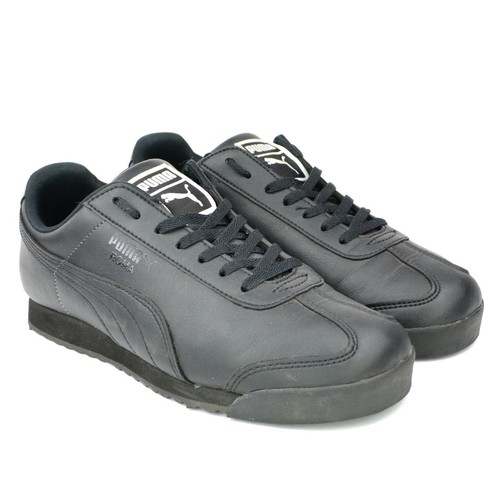 Black Leather Casual Sneakers | eBay