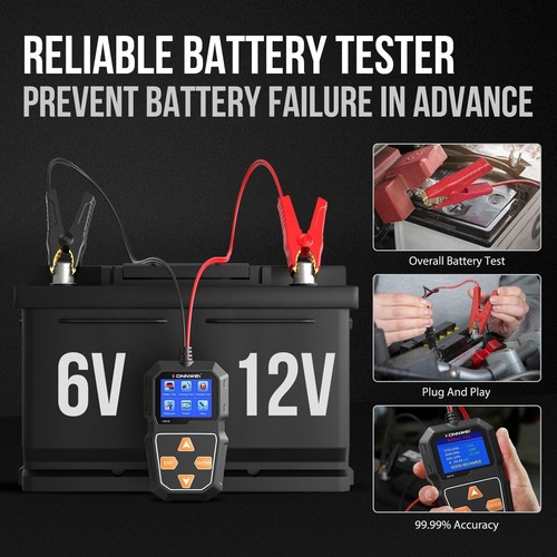 Tester Per Batteria Auto Digitale 100-2000 CCA Test Alternatore Moto Barca - Foto 5 di 8